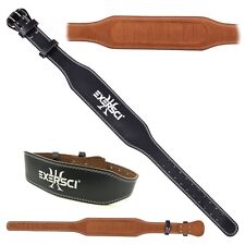 Exersci 4" Cintura di sollevamento pesi in pelle di alta qualità, bodybuilding, cross-fit