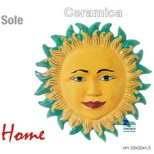 SOLE DA PARETE BORDO VERDE IN CERAMICA PER ARREDAMENTO HOME ART. 97753