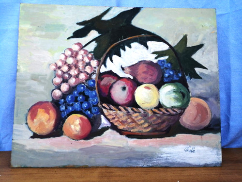 Acquerello natura morta frutta