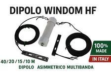 ANTENNA WINDOM FILARE BANDE HF 40/20/15*/10 METRI LUNGHEZZA 21 metri