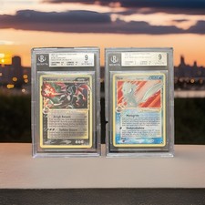 Pokemon Charizard e Mew Gold Star Ex Dragon Frontiers BGS 9 MINT ITA ??