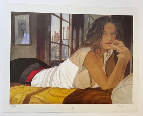 Litho gibrat jeanne allongee - ",