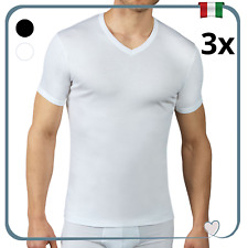 Set 3 Maglia Intima Uomo Cotone Maglietta Maglia Intimo Uomo Scollo a V fino 3XL