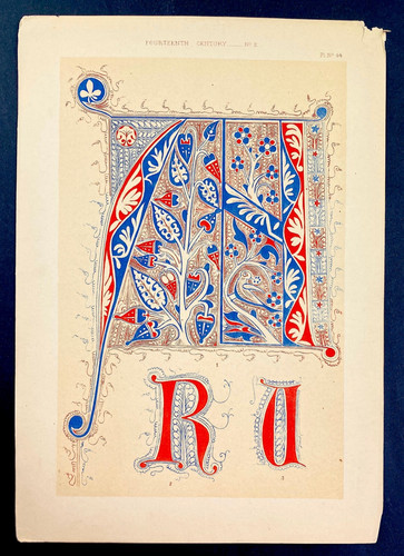 Lettere alfabeto xiv - lettere, secolo