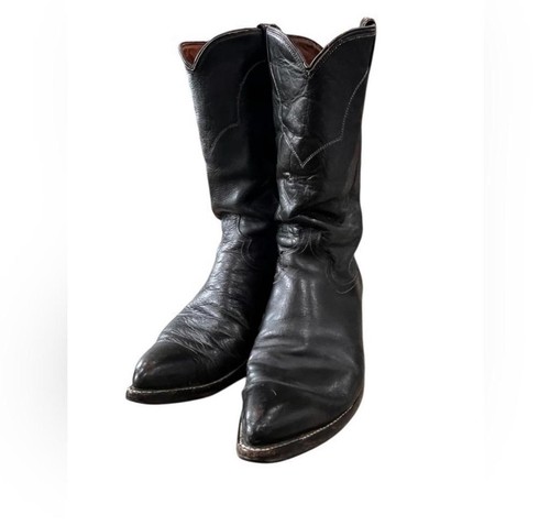Stivali pelle vintage punta - vintage,