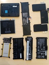 STOCK 8 BATTERIE PIATTE PER NOTEBOOK da testare PER RECUPERO CELLE AL LITIO
