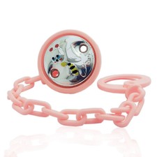 Spilla pinza portaciuccio rosa