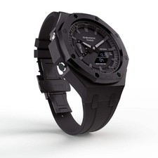 Orologio Casioak Mod Personalizzato Casio G-Shock GA-2100 Cassa Metallo Nero Cinturino GA2100