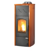 Stufa a pellet 30 kw Zara Omnia Idro Plus con sanitaria Laminox