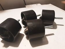 4 PIEDI CON RUOTE IDEALI PER RESTAURI MOBILI VINTAGE LUNGHEZZA VITE 3,8 DIAMETRO