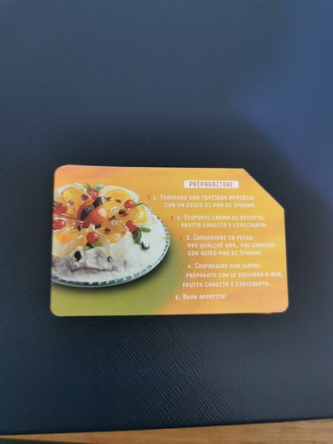 Scheda telefonica ricette - scheda,