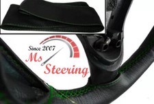 COPRIVOLANTE IN PELLE PER LAND ROVER FREELANDER 2 06+ CUCITURE VERDI