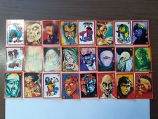 FIGURINE STICKERS CON VELINA di MOSTRI - anni 80  Lotto di 24 pezzi - Molto Raro