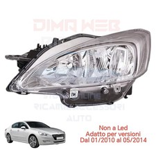 FARO FANALE PROIETTORE ANTERIORE SX H7-H7 PEUGEOT 508 DAL 2010 AL 2014 NON A LED
