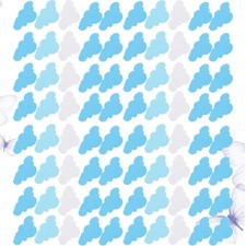  60 pezzi blu e bianco adesivo da parete EVA adesivo da parete nuvola adesivo da