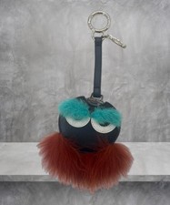 FENDI Bugs Monster Specchio Borsa Charm Portachiavi Portachiavi Rosso Pellicc...