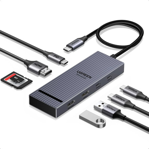Ugreen hub usb in 1 - usb, 8-in-1