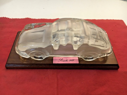 Porsche 911 scultura cristallo - porsche,