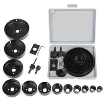 SET SEGHE A TAZZA 16 PEZZI  PER LEGNO e CARTONGESSO PLASTICA 19 -- 127 mm