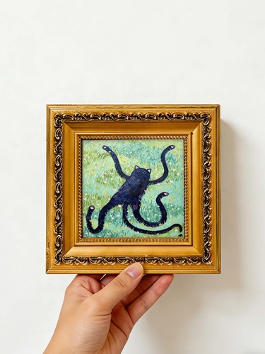 Gatto nero che allunga - gatto,