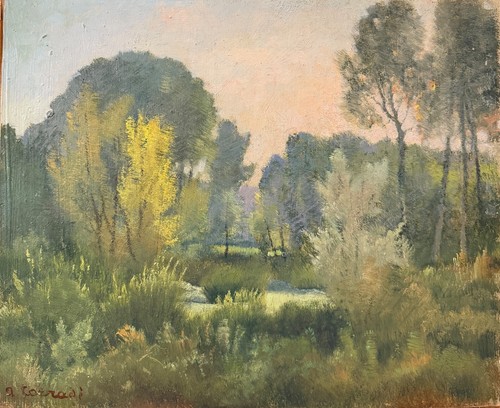 Dipinto olio tavola - olio, su