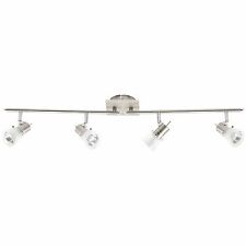 Lampadario x parete barra acciaio satinato 4 faretti 50 W Brilliant Lipari luce