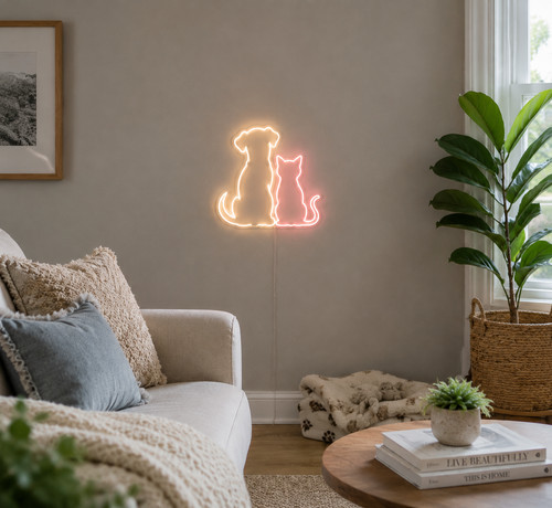 Insegna neon cane - cane, e