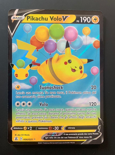 Carta pokémon pikachu volo - -,