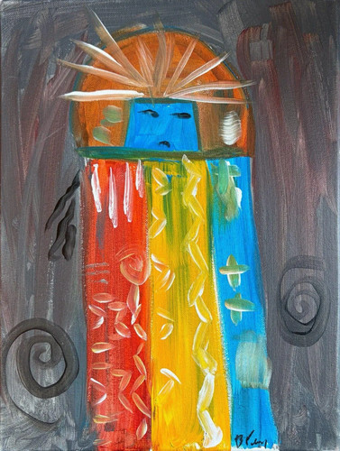 Arte acrilica astratta - , dipinta