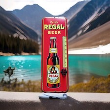 Termometro birra vintage REGAL merce in latta 1950 no porcellana