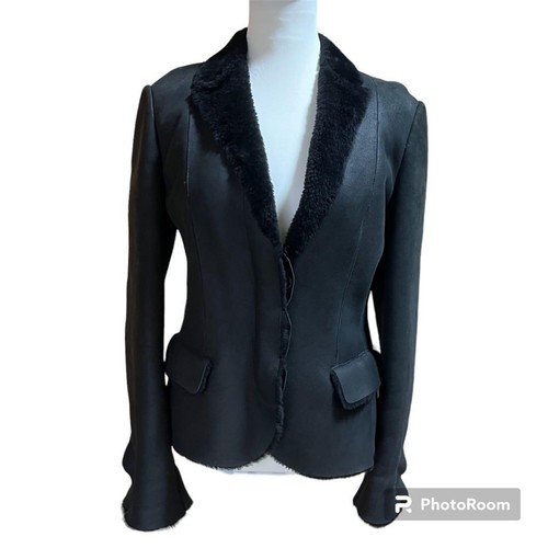 Gucci black leather fur - gucci,