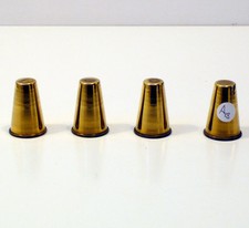 Gruppo di quattro puntali puntale ottone vintage d'epoca h 39 mm diametro 27 mm