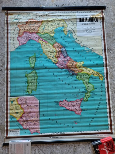 Italia antica mappa scolastica - italia,