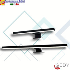 Luce Led Applique Lampada da Specchio Bagno Parete Moderno 30 60 Cm Faretto NERO