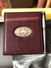 set da scrivania con placca in argento (nuovo Mai Usato)