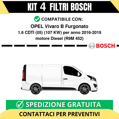 Kit bosch filtri tagliando - bosch, 4