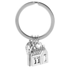  Portachiavi Forma Di Casa Ciondolo Chiave Pendente Bag Decorazioni
