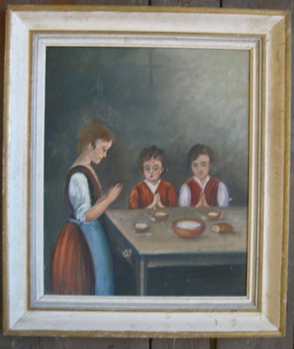 Mutter mit kindern tischgebet - mit,