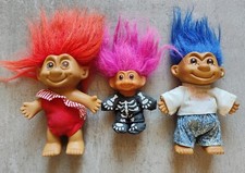 Famiglia Bambola Troll Trolls Vintage ORIGINALE