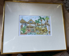 ACQUERELLO CON CORNICE FIRMATO