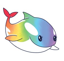 Adesivo 3" simpatico balena