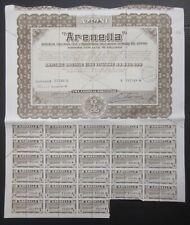 1929 Arenella Industria Acido Citrico certificato 1 azione 25 £ Palermo chimica