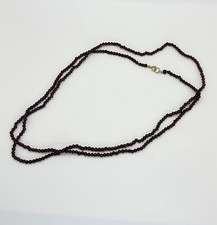 collana lunga granato rosso