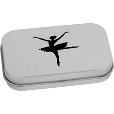 'Ballerina Silhouette' Scatola di latta/stoccaggio con cerniera in metallo (TT052849)
