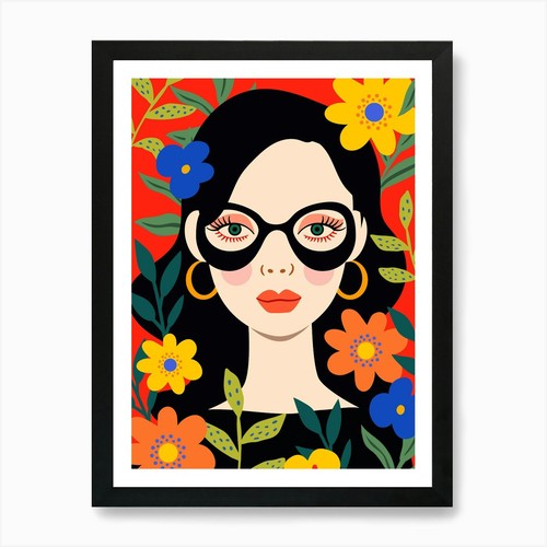 Stampa artistica ragazza con
