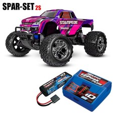 Traxxas 36254-8 Stampede 1:10 2WD Monster-Truck RTR Clipless 2S Spar-Set rosa