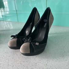 Arezzo campo a stiletto bicolore grigio e nero UK 6