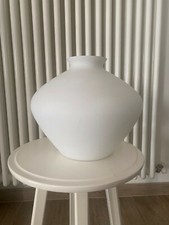 vaso murano vetro opalino lattimo 