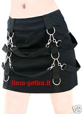 mini gonna nera goth dark