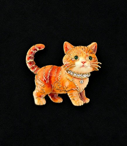Spilla gatto arancione zenzero